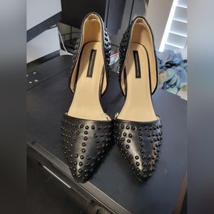 French Connection Black Studded Pump 10